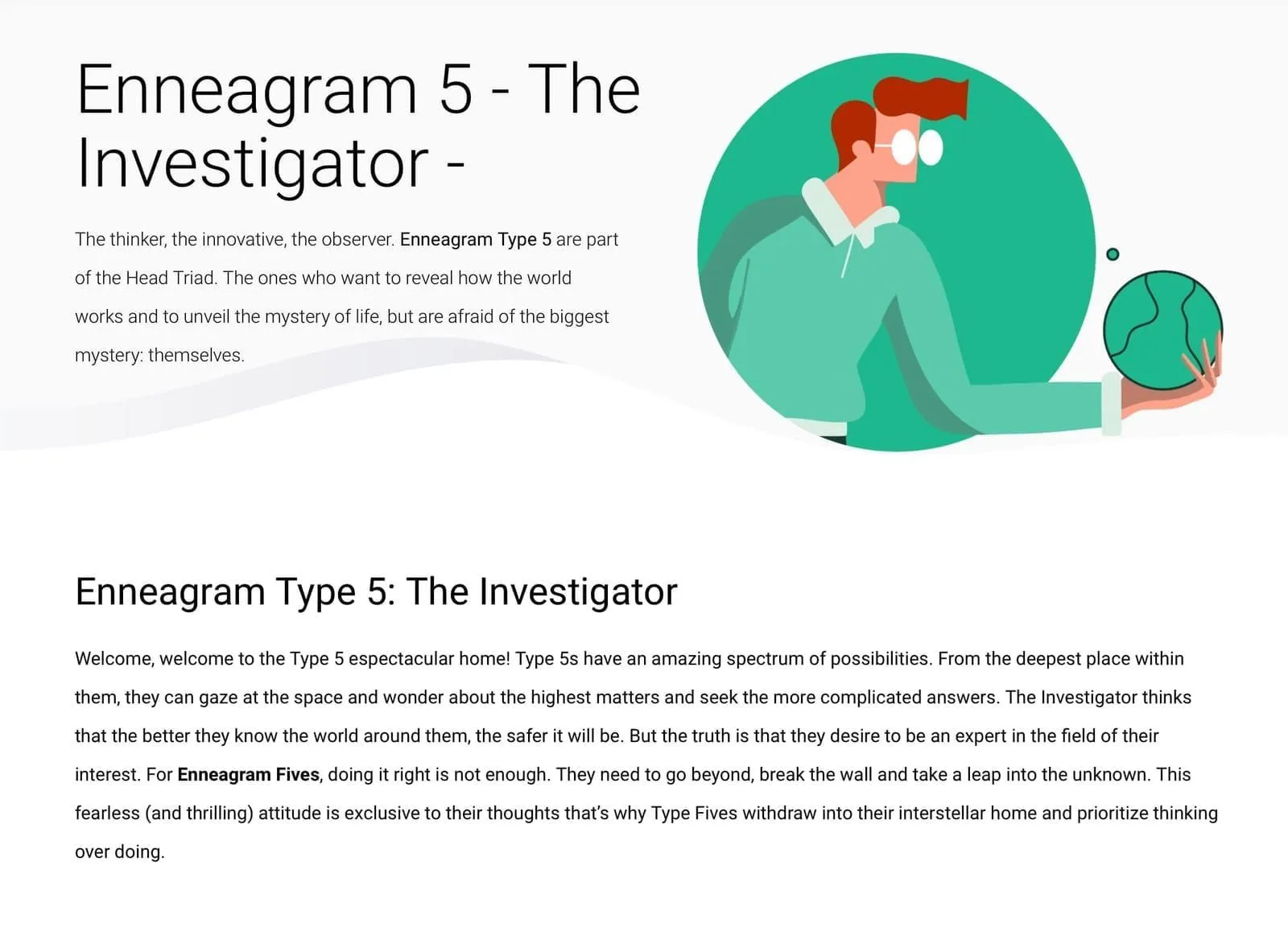 Enneagram type 5 illustration