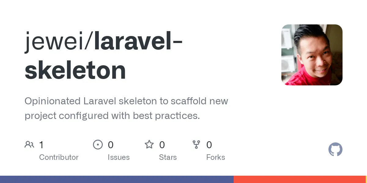 GitHub - jewei/laravel-skeleton at jewei.net